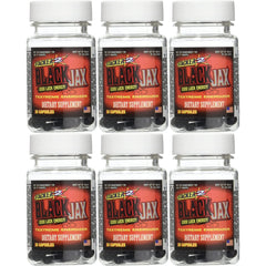 STACKER 2 Black Jax bottle front showing the energy-boosting capsules for daily use.