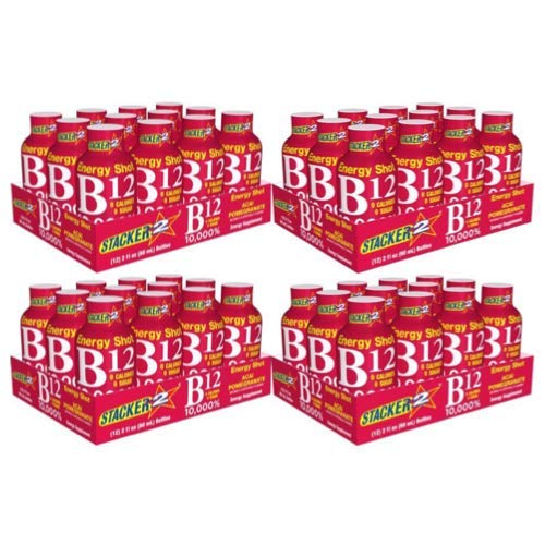 Stacker 2 energy shot with acai and pomegranate for a zero-calorie boost.