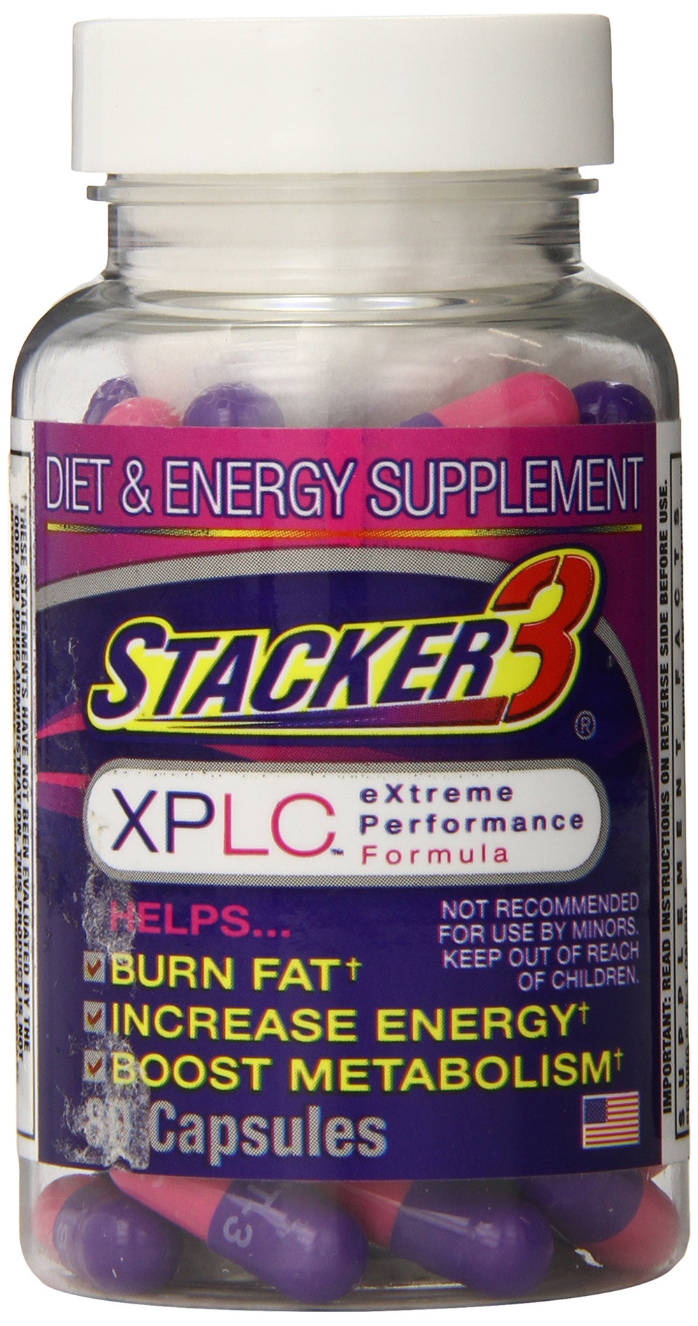 Stacker 2 Original Stacker 3 XPLC bottle with weight management support and energy-friendly formula.