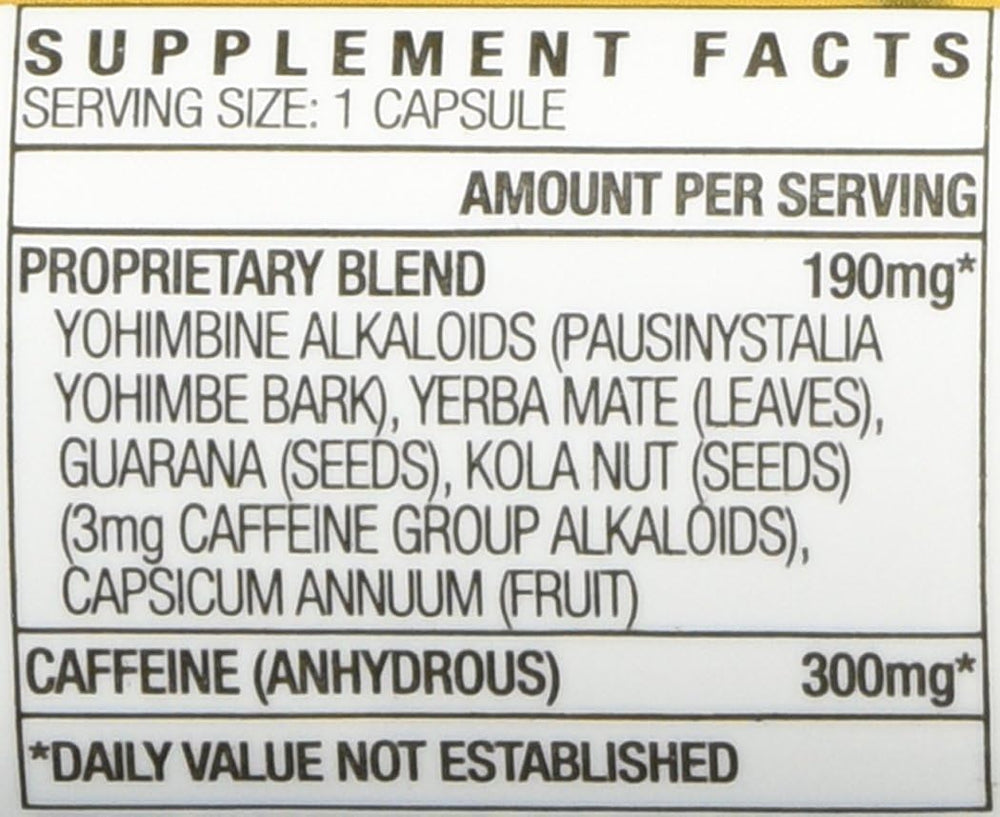 Yellow Hornet Yerba Mate blend label highlighting natural energy support.
