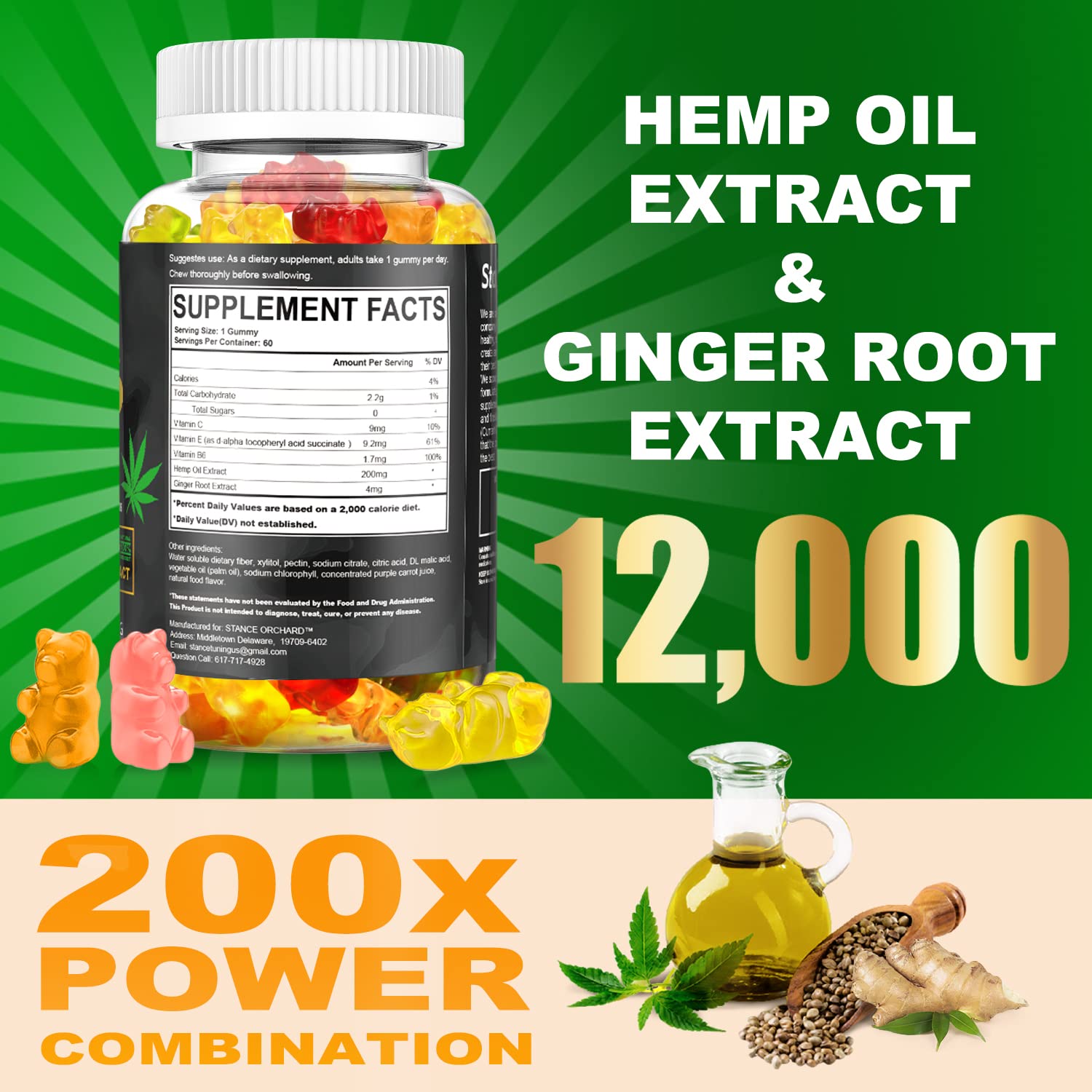 Stances Orchard organic hemp-oil closeup highlights natural ingredients and purity.