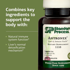 Standard Process Antronex gluten-free dairy-free soy-free label highlights dietary compatibility.