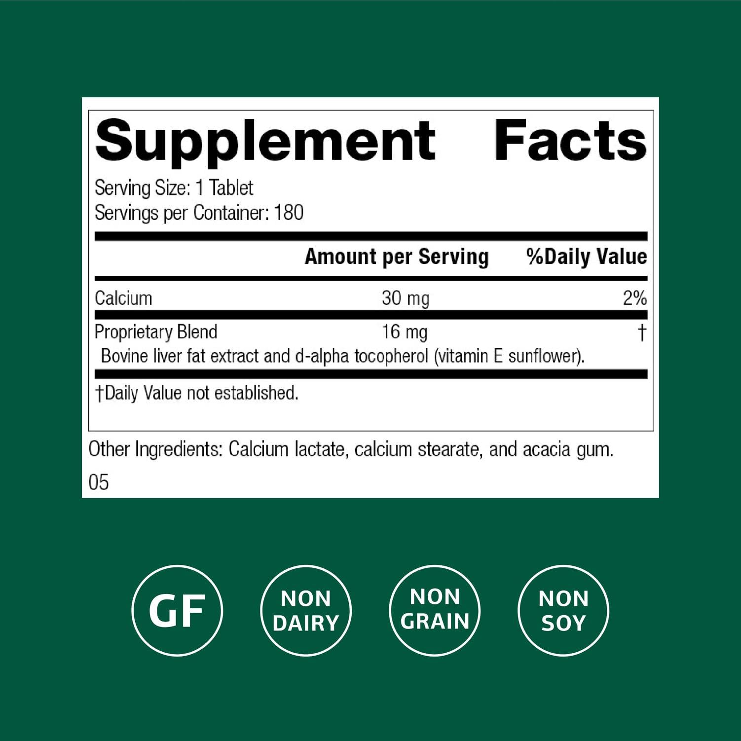 Standard Process Antronex bottle back with supplement facts and usage notes.
