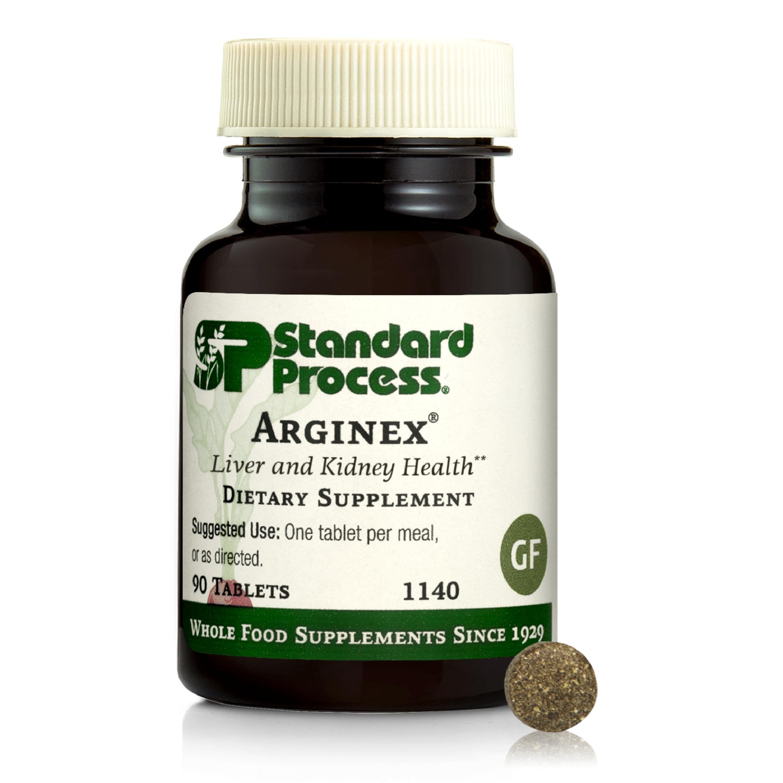 Standard Process Arginex bottle front view highlighting packaging