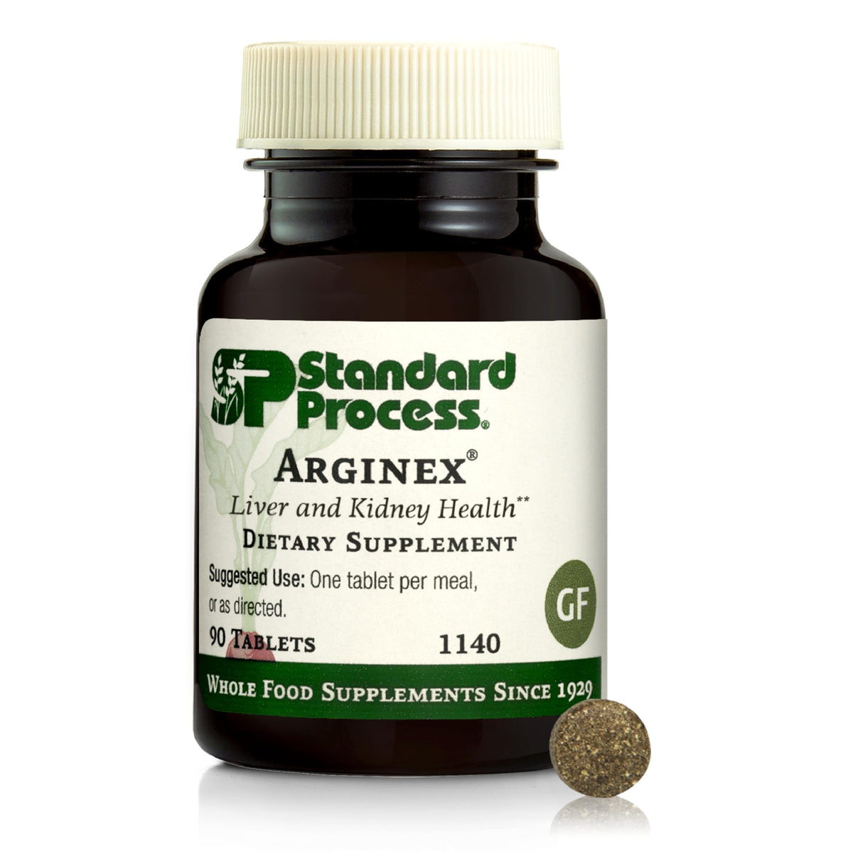 Standard Process Arginex bottle front view highlighting packaging