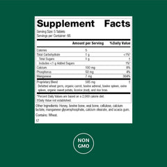 Bio-Dent tablets close-up highlighting mineral-rich formula for bones