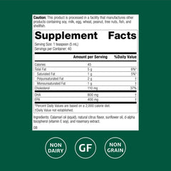 Standard Process Calamari Omega-3 Liquid pour shows easy daily intake for convenience