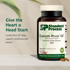 Standard Process Cardio-Plus GF capsules close-up emphasizes B6, niacin, and vitamin C.