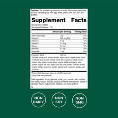 Standard Process Catalyn bottle side view highlighting non-dairy, non-soy formulation for dietary flexibility