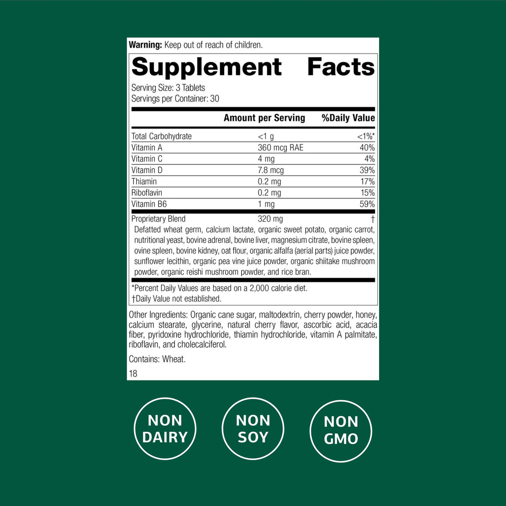 Standard Process Catalyn Chewable bottle front view for daily use.