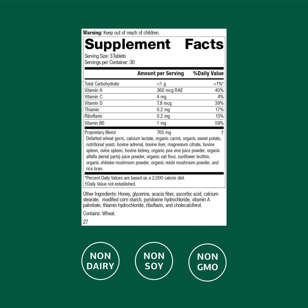 Catalyn tablets on table illustrating easy 30-serving micronutrient support
