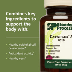 Standard Process Cataplex A packaging photo reflects decades of whole-food nutrition expertise.