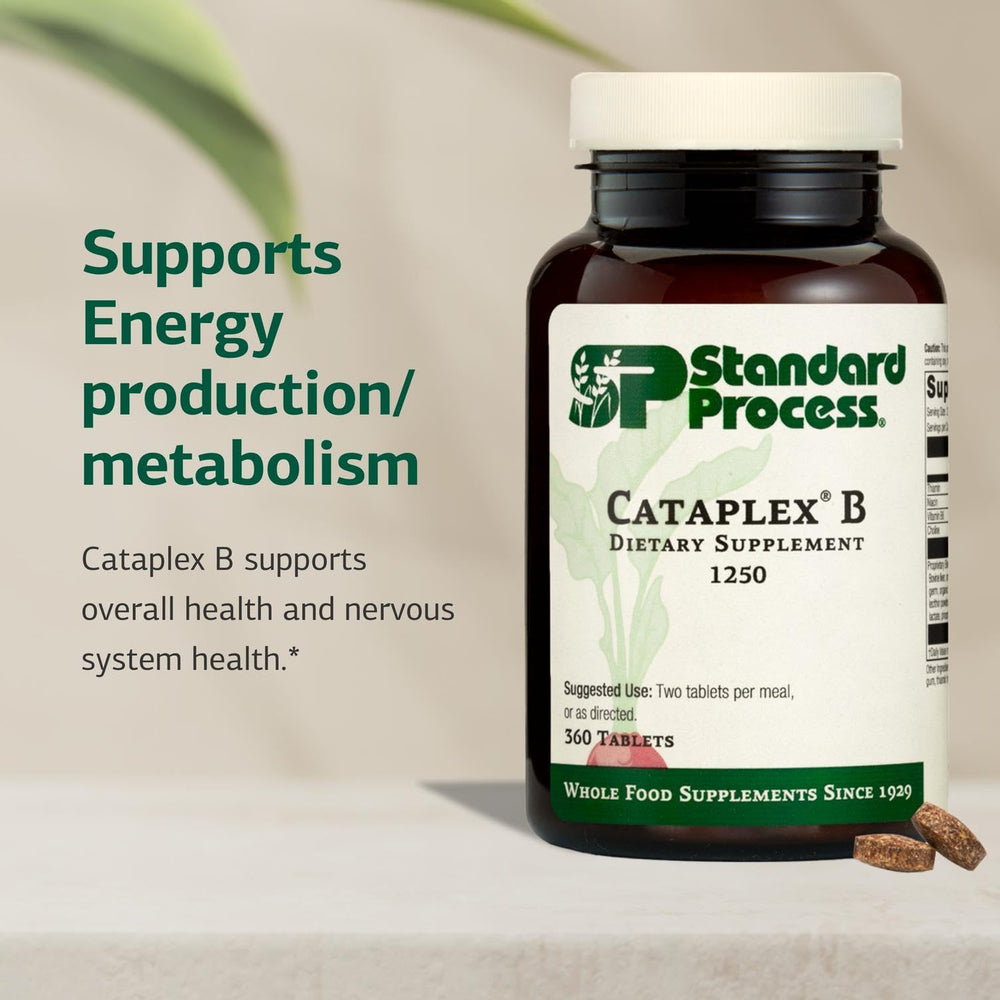Standard Process Cataplex B label with niacin and B6 ingredients.