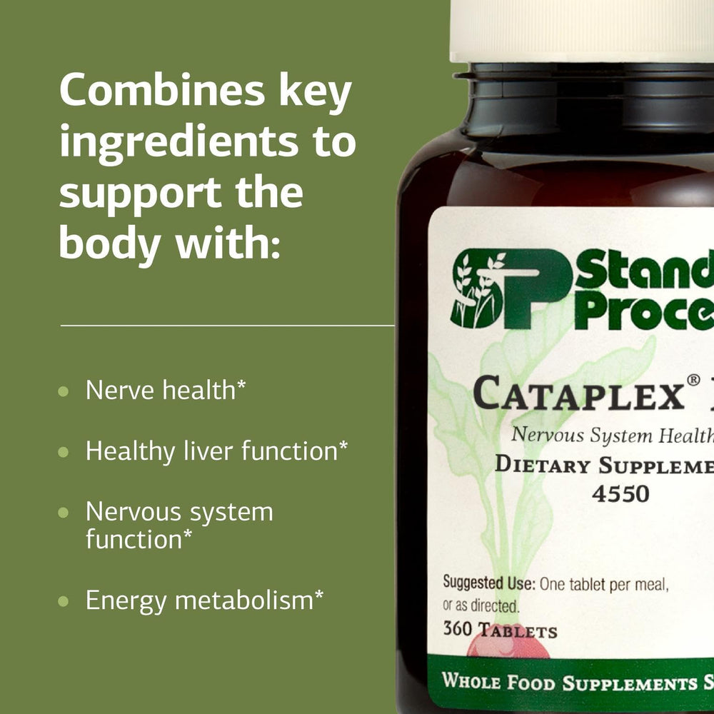 Standard Process Cataplex B2 cofactors graphic illustrating cellular energy support.