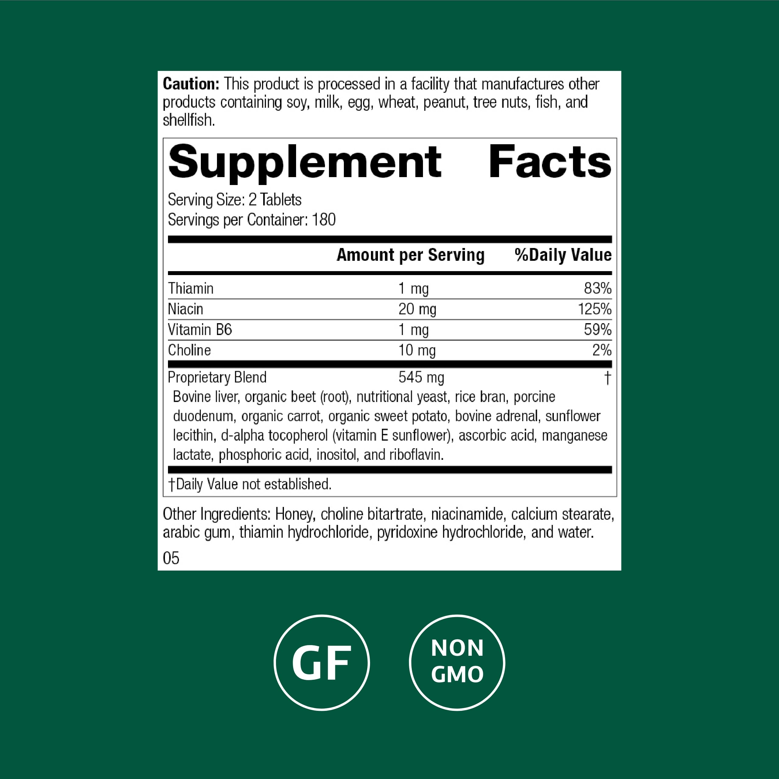 Cataplex B-GF tablets closeup highlighting easy-to-take capsules for daily nervous system support.