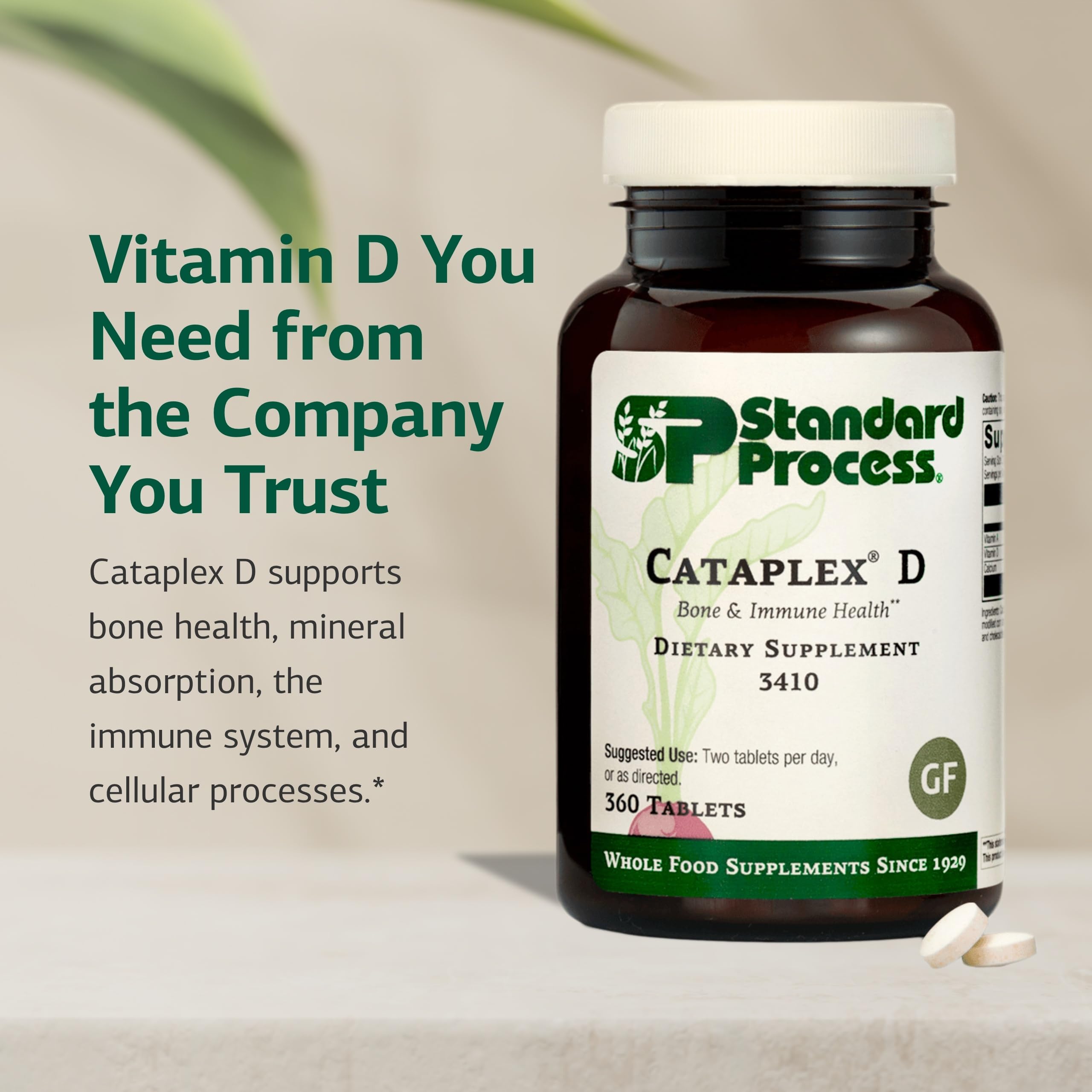 Cataplex D with minerals chart highlights absorption potential