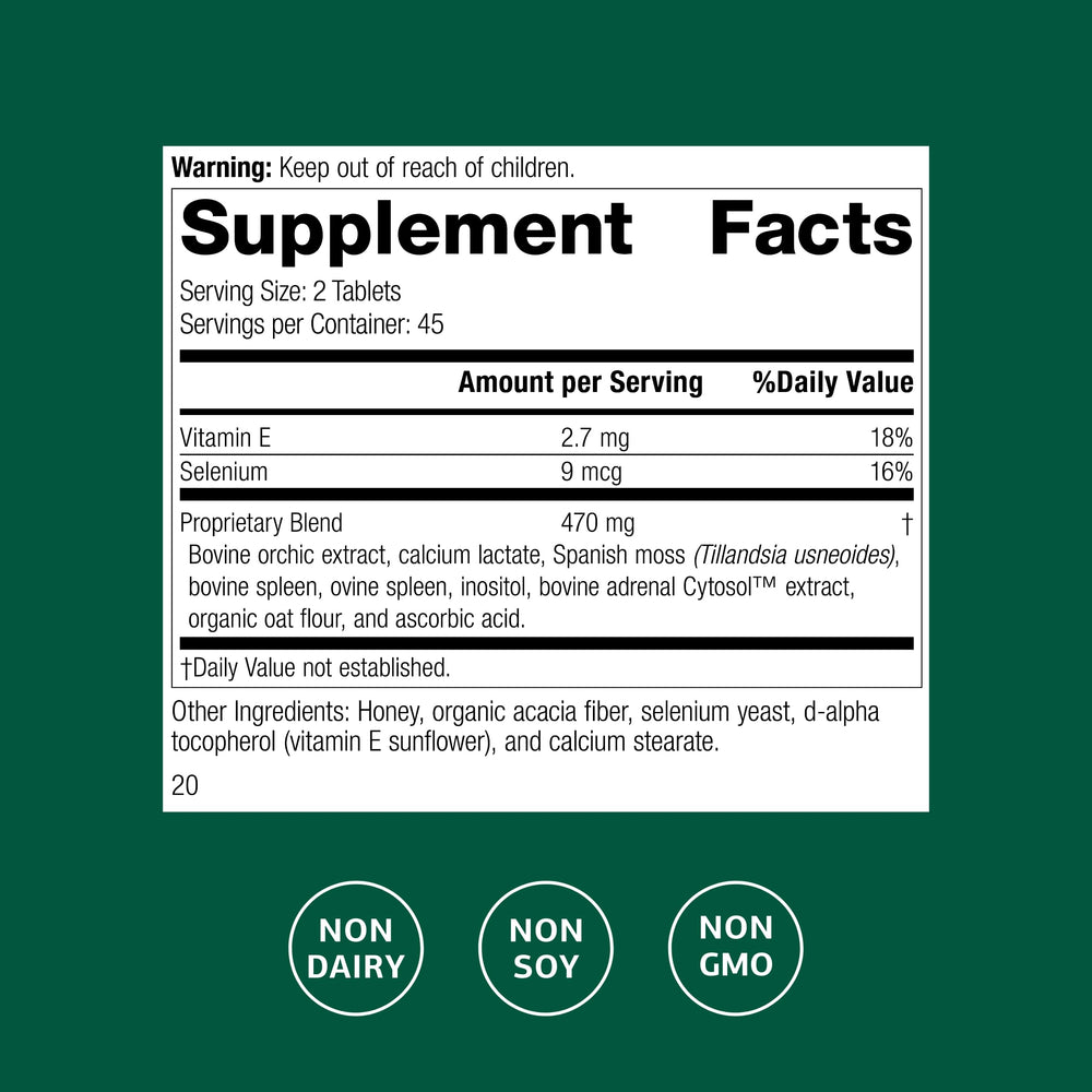 Cataplex E2 tablets close-up highlighting antioxidant support for cellular health.