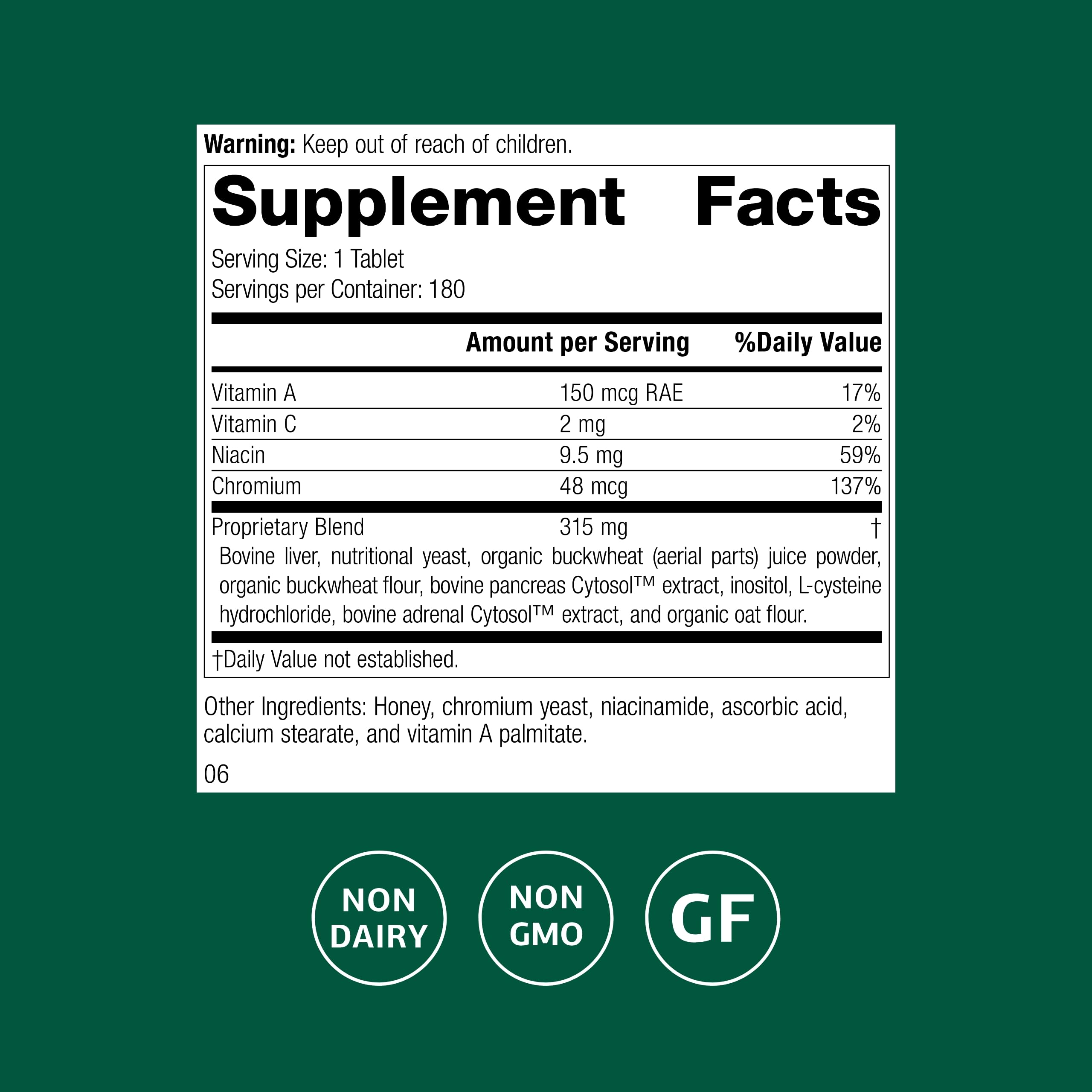 Chromium Complex tablets closeup for easy daily use