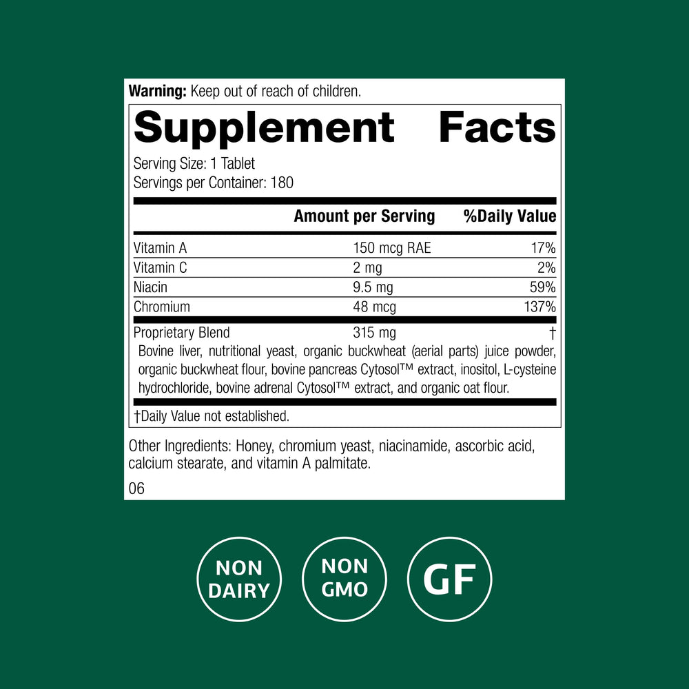 Chromium Complex tablets closeup for easy daily use