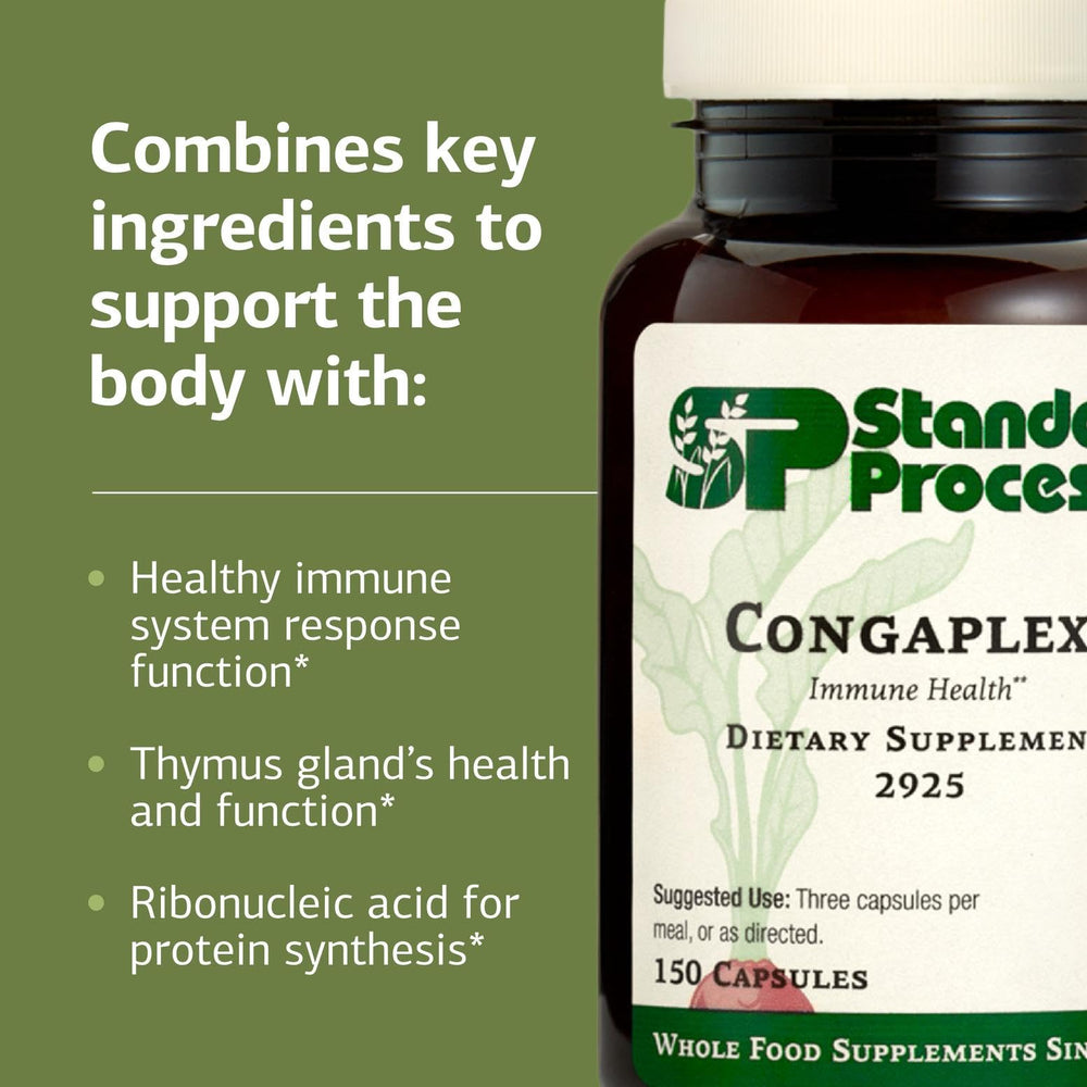 Standard Process Congaplex bottle pour into glass for convenient dosing.