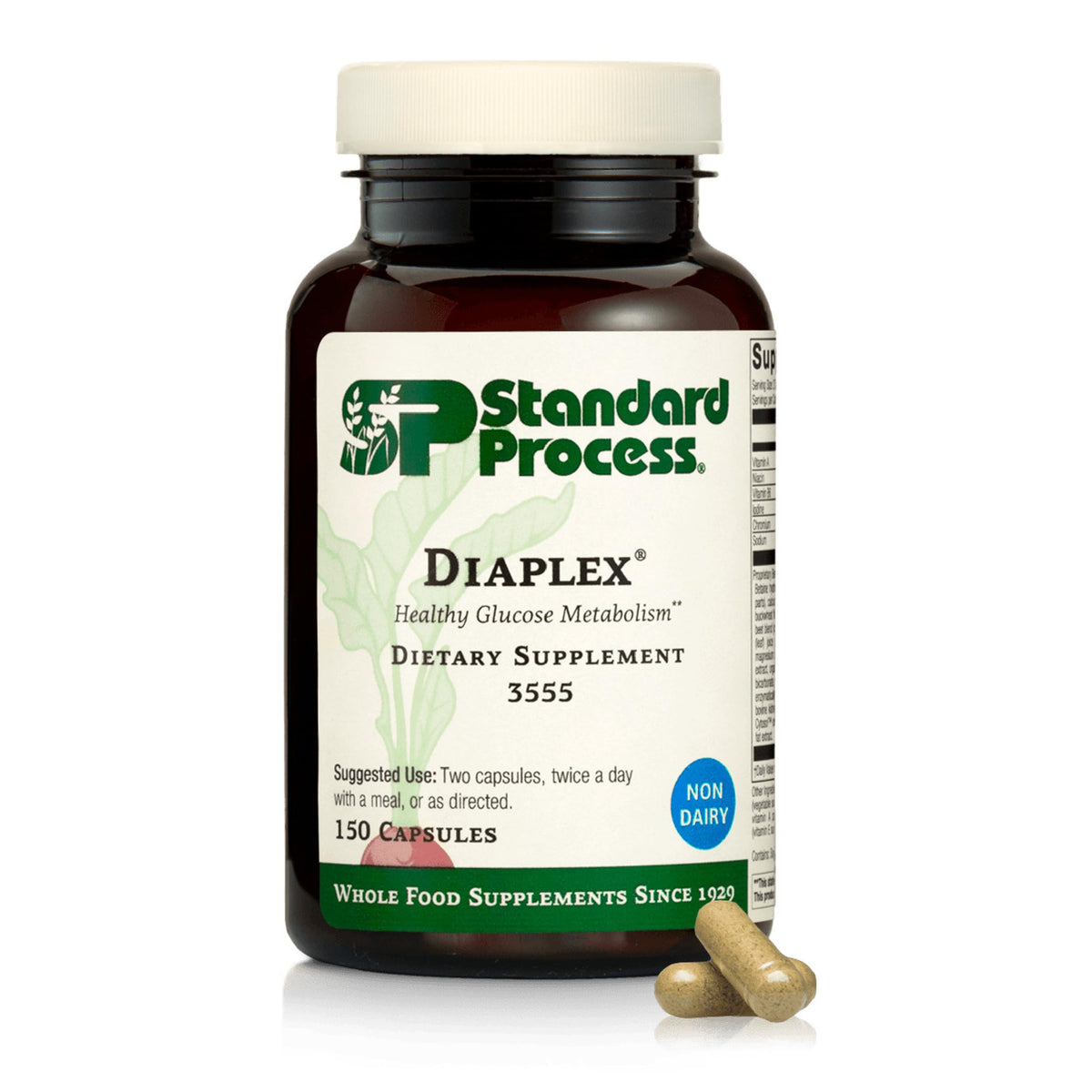 Standard Process Diaplex bottle cap closeup for easy daily use.