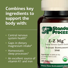E-Z Mg vegan and USDA organic symbol highlights plant-based formula