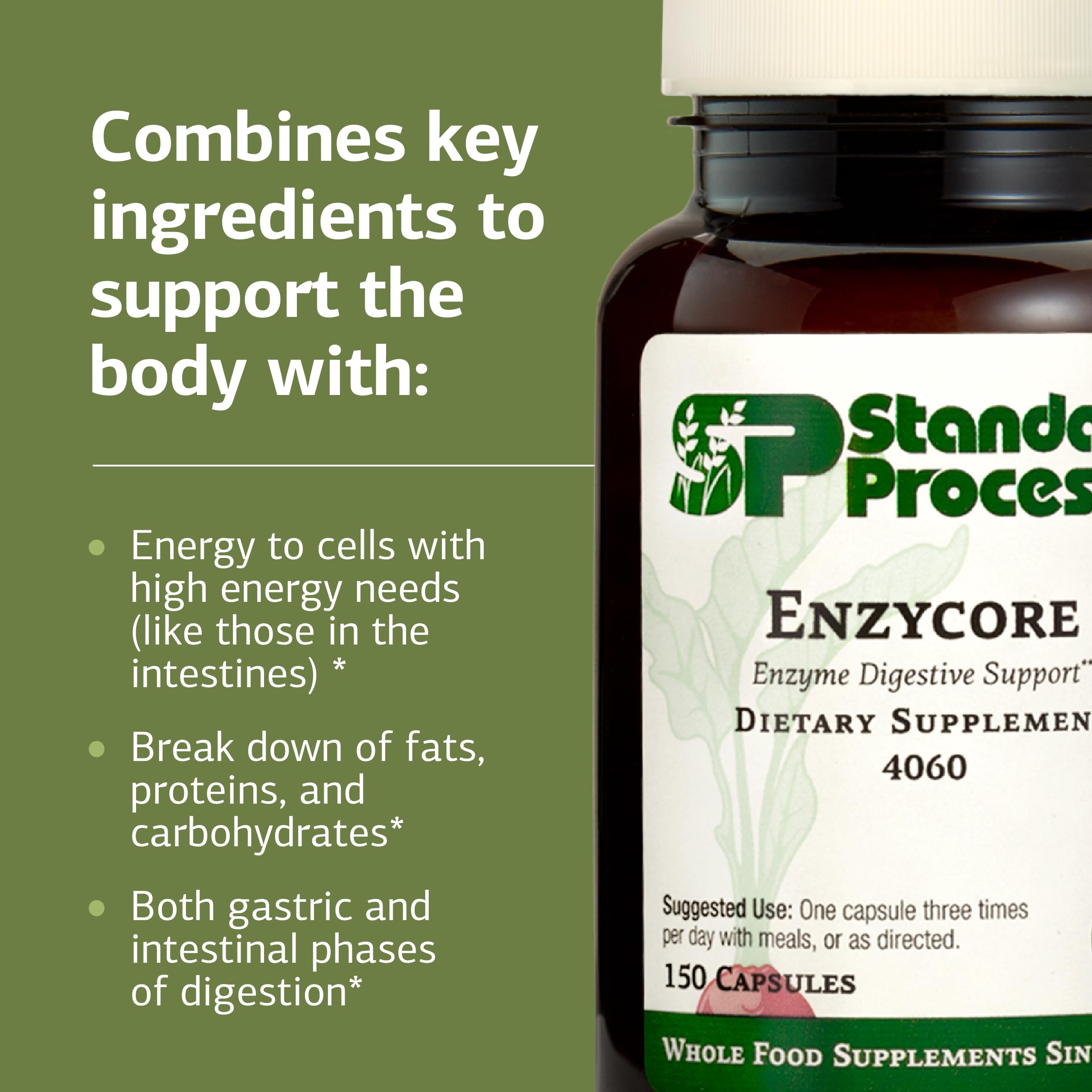 Standard Process Enzycore ingredients include kale and beet powder.