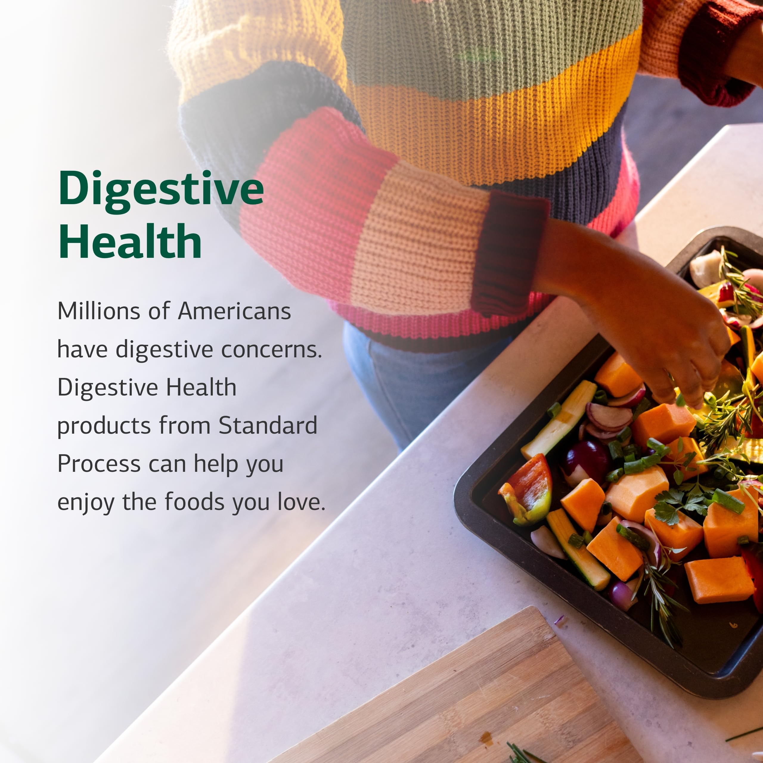 Standard Process Enzycore provides L-glutamine for intestinal cell energy.