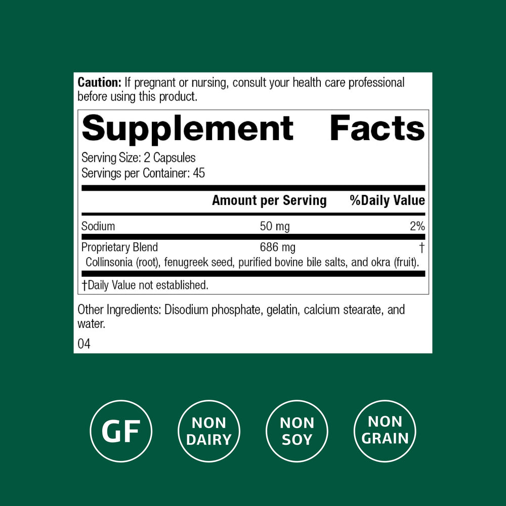 Fen-Cho capsules close-up for on-the-go digestive support.