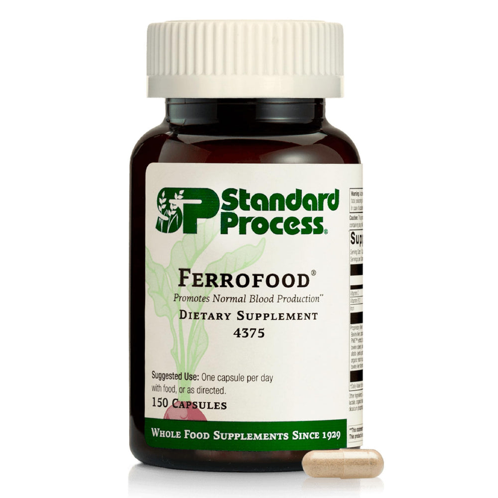Standard Process Ferrofood bottle for daily iron support and healthy blood basics.