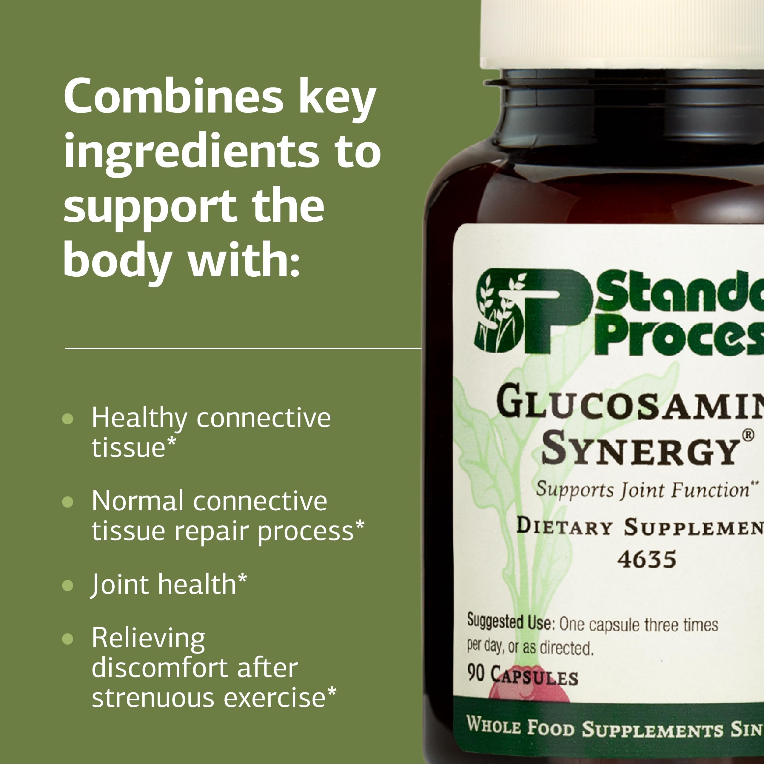 Standard Process Glucosamine Synergy organic carrots illustrate natural whole-food components.