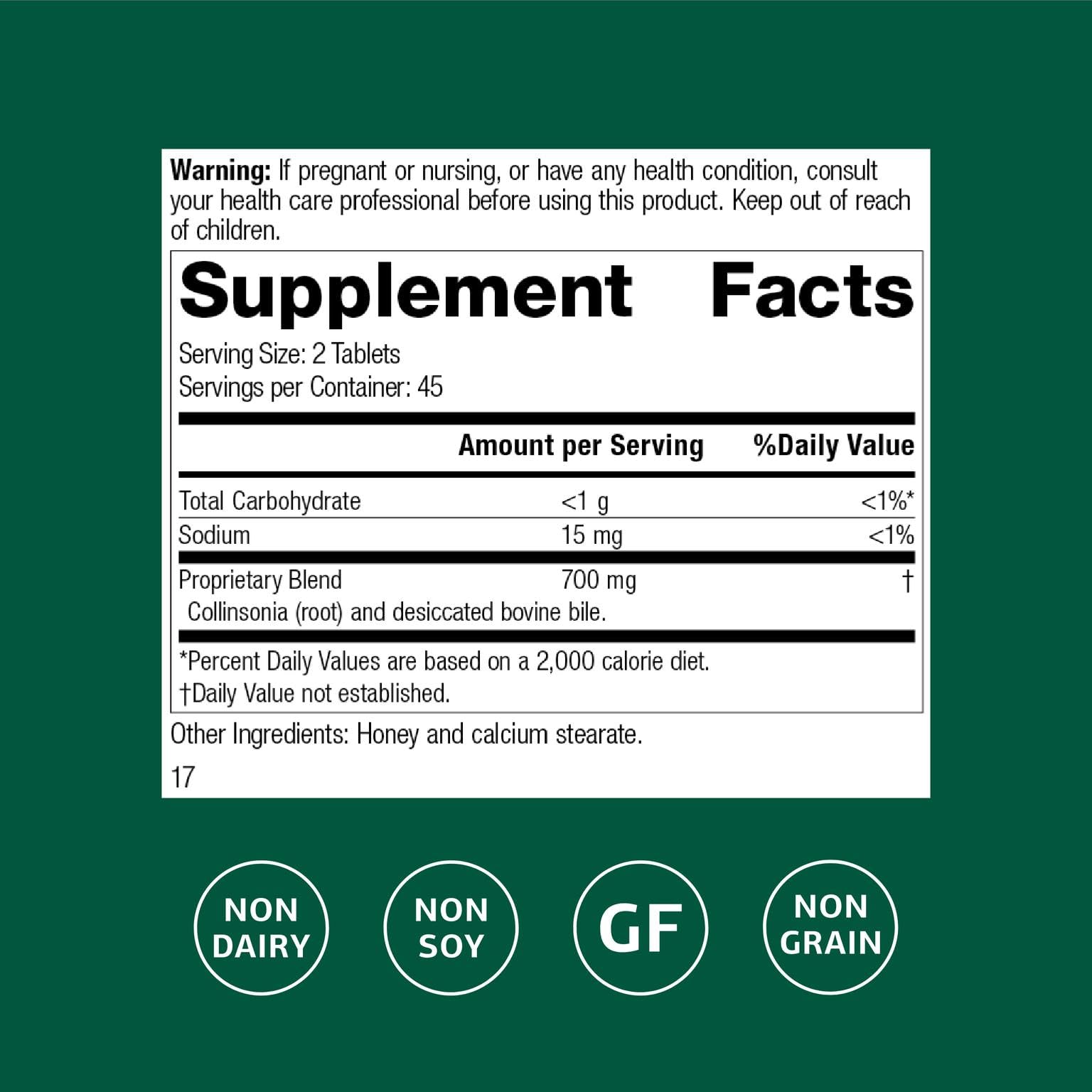 Cholacol tablets close-up for digestive support.