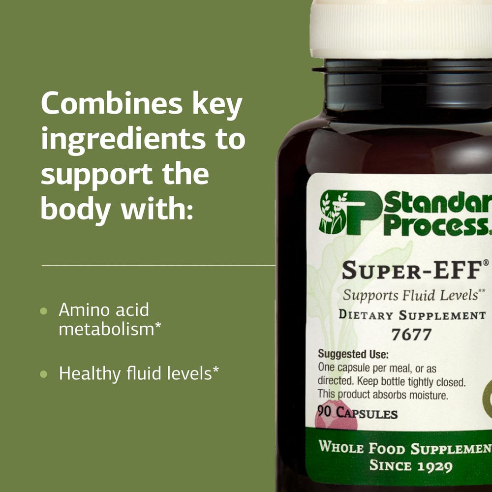 Standard Process Super-EFF ingredients highlight flaxseed oil components.