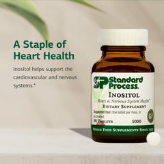 Standard Process Inositol bottle emphasizing heart health and cell membrane support
