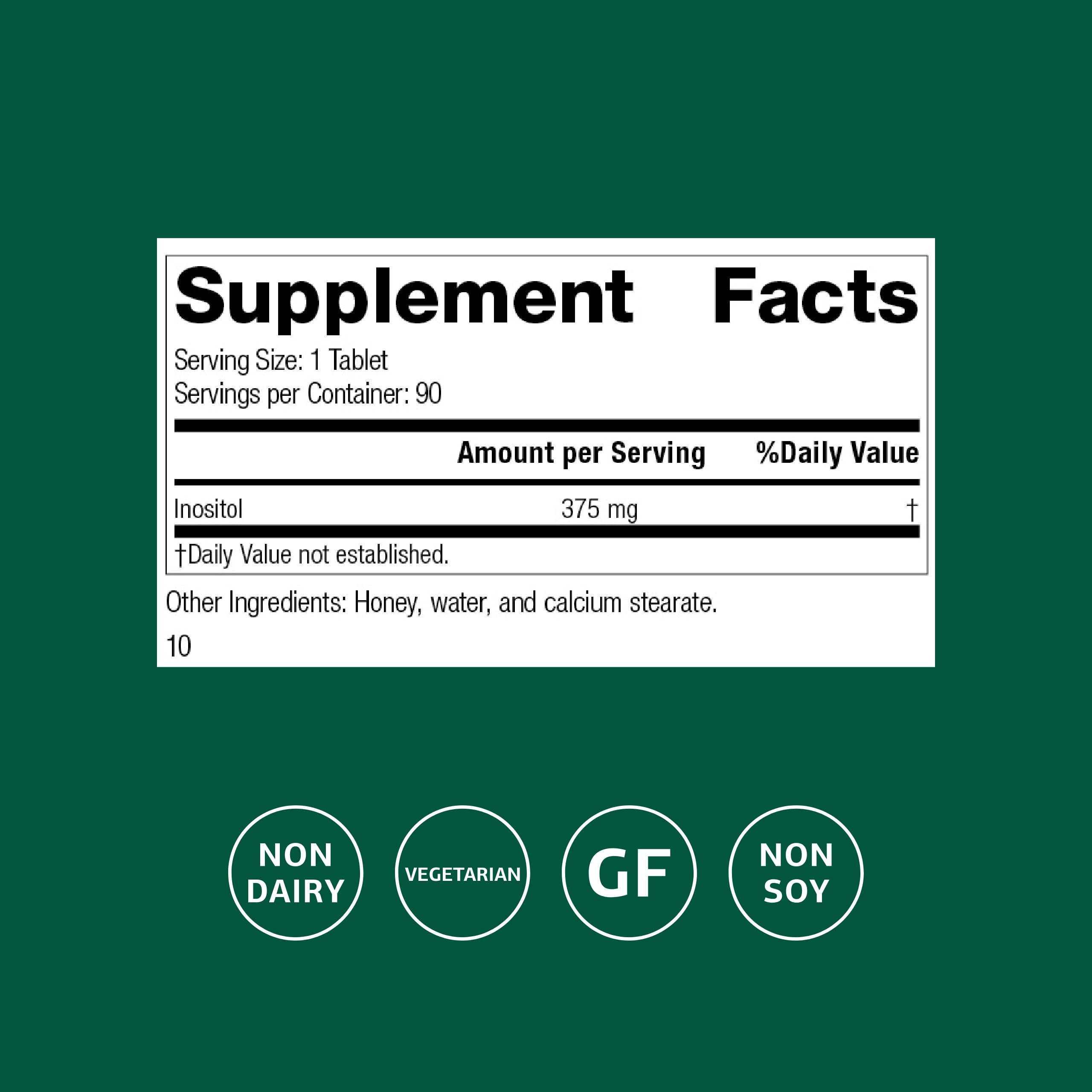 Standard Process Inositol tablets showcase lipid metabolism and heart health benefits