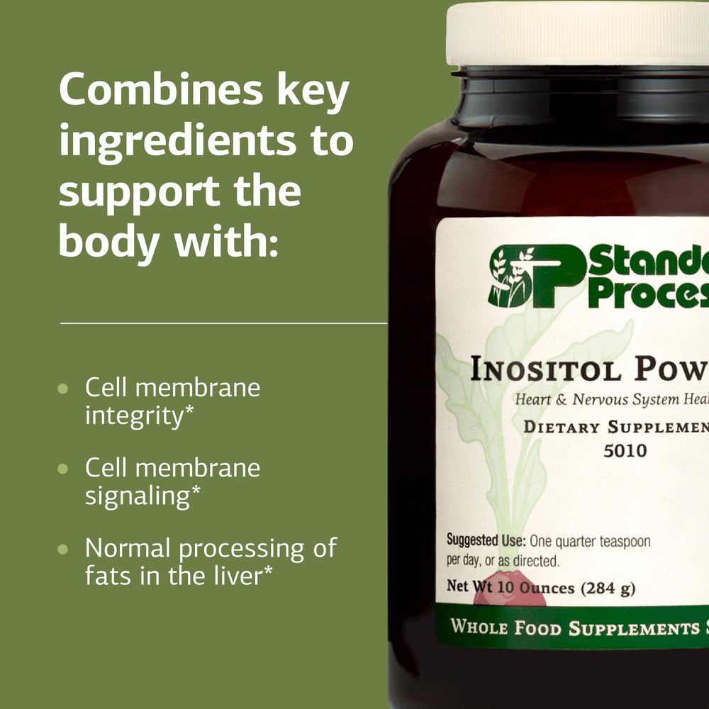 Standard Process Inositol Powder shake-mixer blending into a smoothie