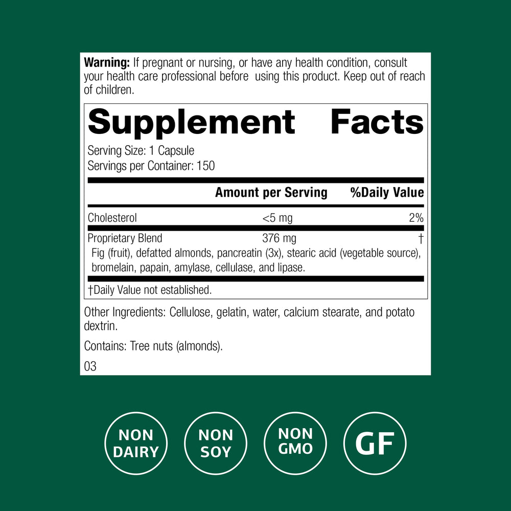 Standard Process Multizyme capsules closeup for daily meal-time support.