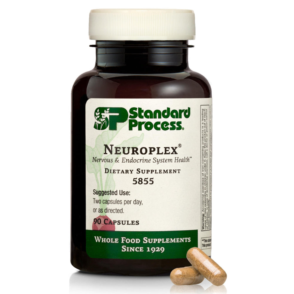 Standard Process Neuroplex bottle front highlighting brain health support