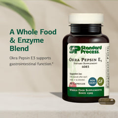 Okra-based formula with alginic acid and chlorophyll promotes gut comfort.