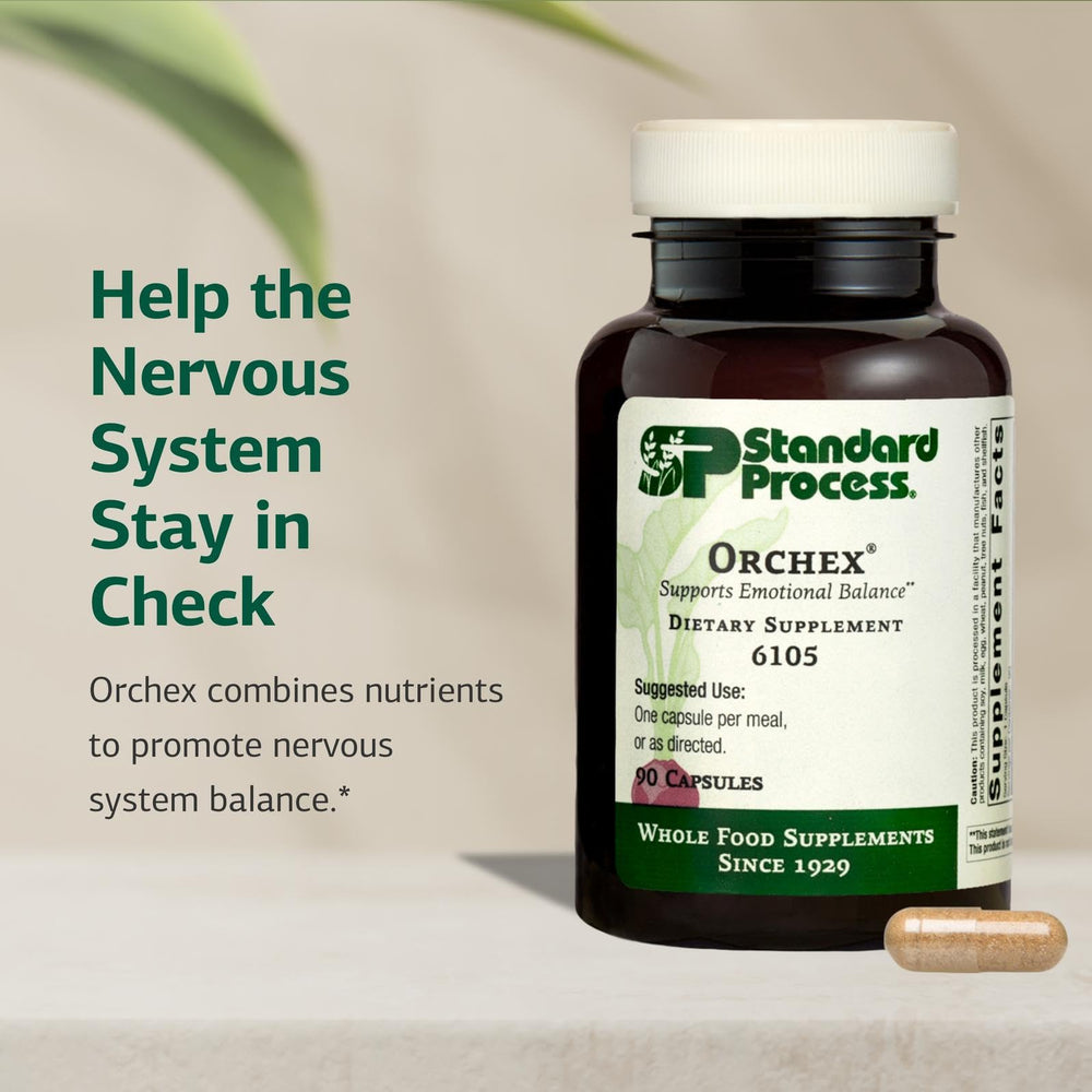Standard Process Orchex capsules close-up for daily nervous system support