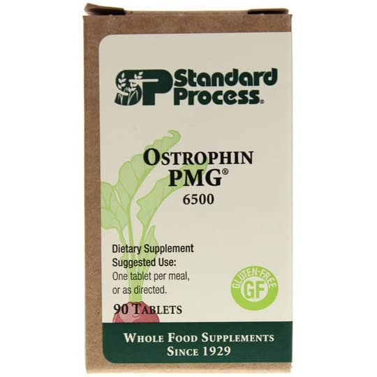 Standard Process Ostrophin PMG 90 tabs label indicating trusted branding for routine use