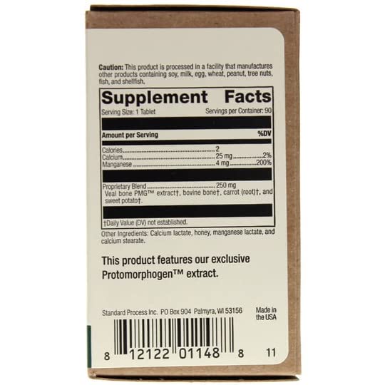 Standard Process Ostrophin PMG 90 tabs closeup showing daily use potential