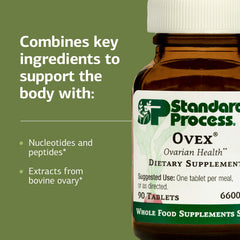 Ovex gluten-free label highlights dietary compatibility for sensitive diets.