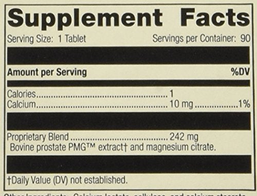Standard Process Prostate PMG label shows ingredient profile and usage guidance