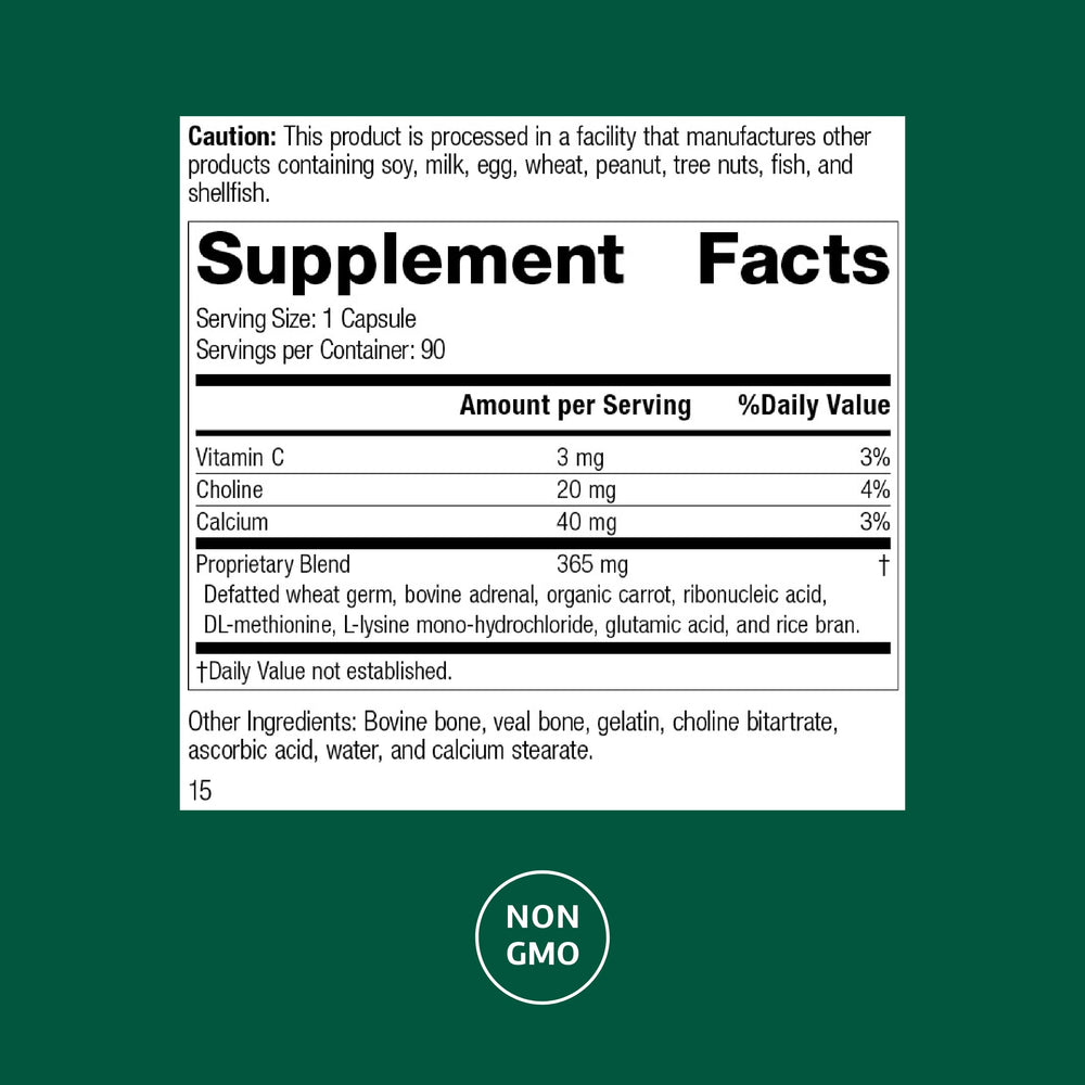 Standard Process Protefood capsules close-up highlighting protein metabolism support
