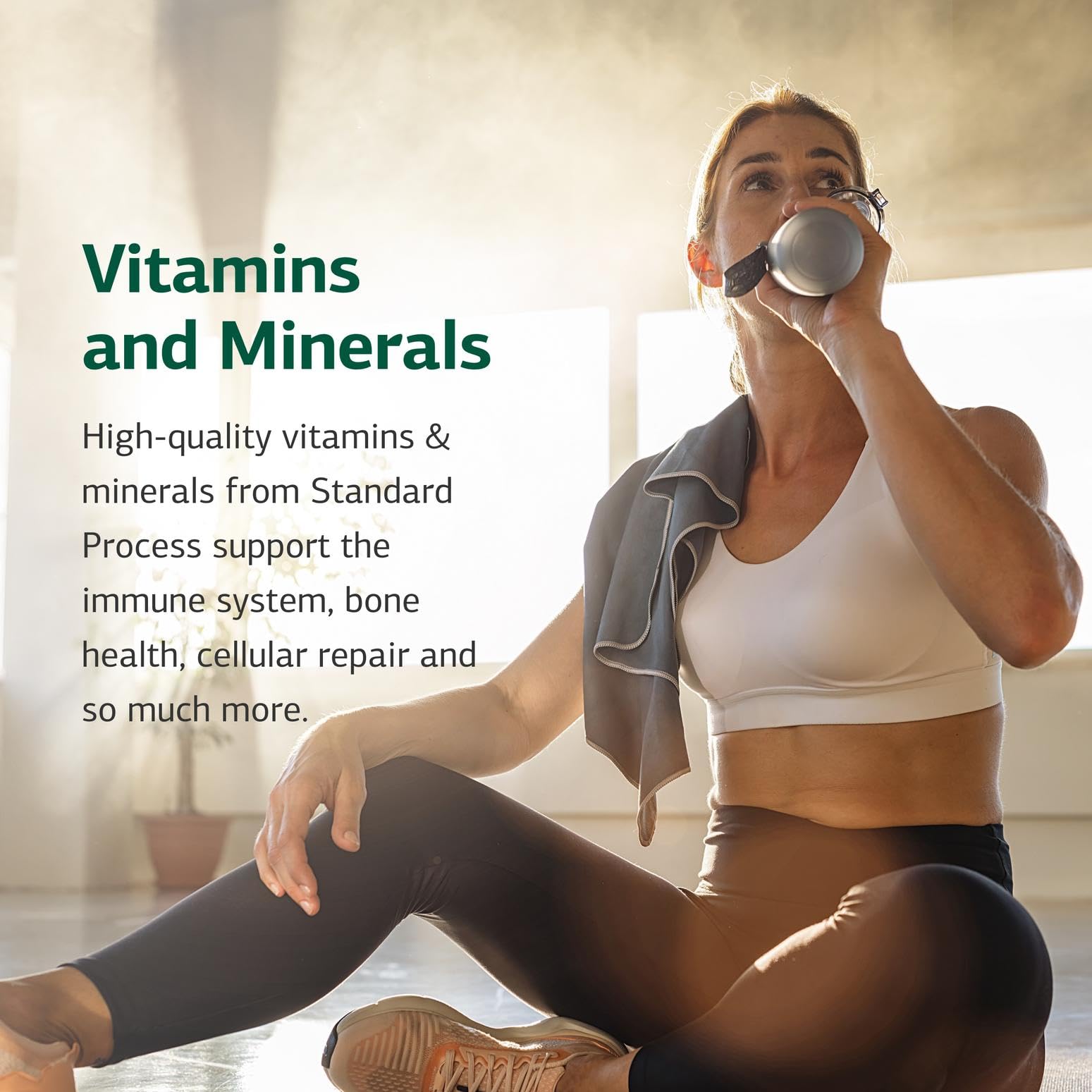 Standard Process calcium lactate tablet closeup emphasizing purity and dosage.