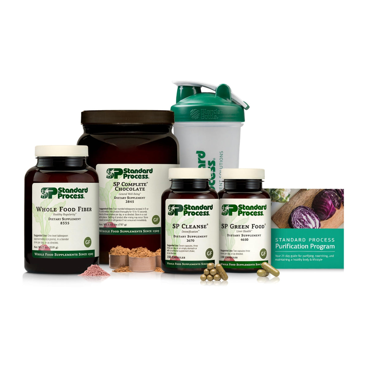 Standard Process Purification Kit SP Complete Chocolate bottle shown for detox-support use