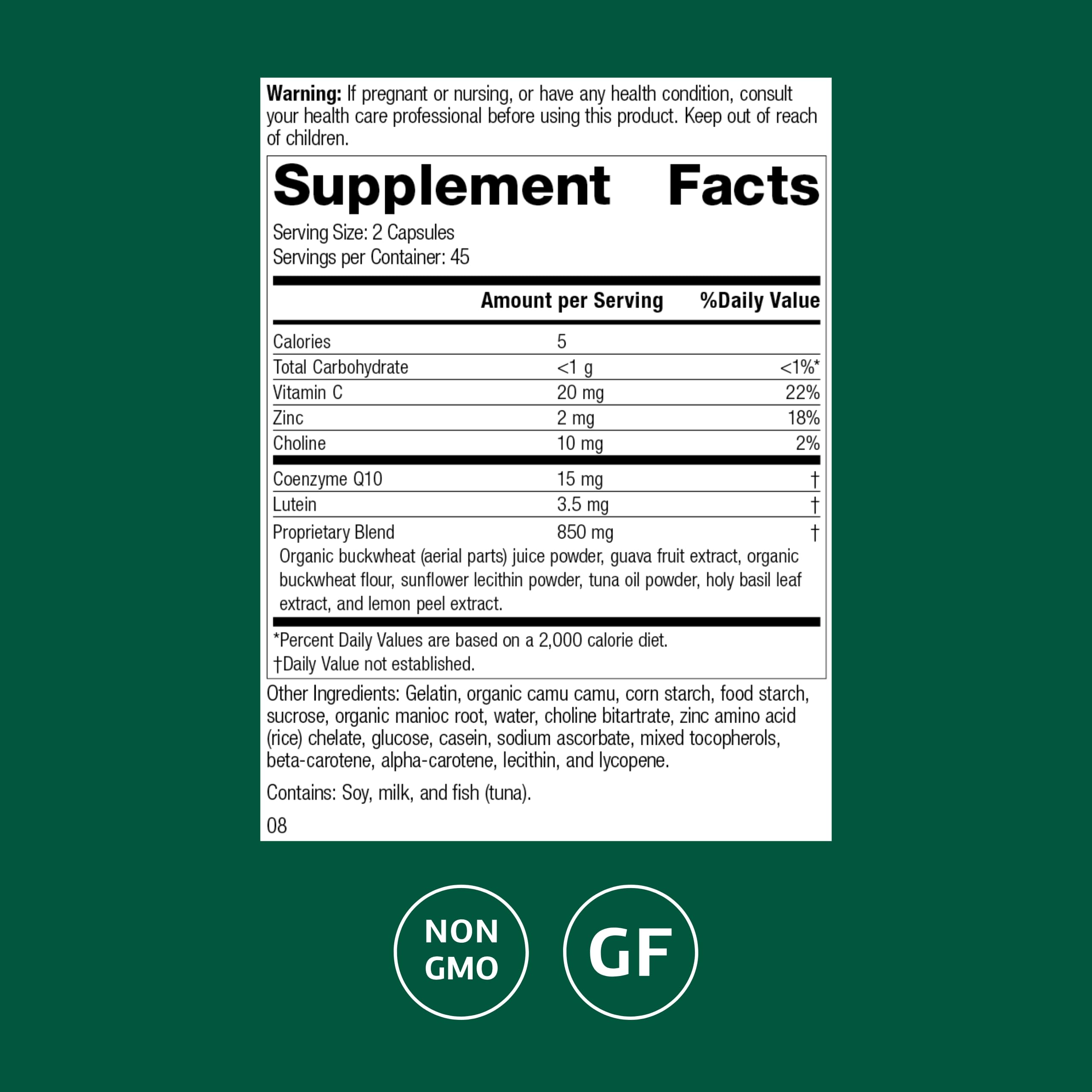 Regeneplex capsules close-up showing vitamin C and zinc benefits for skin support