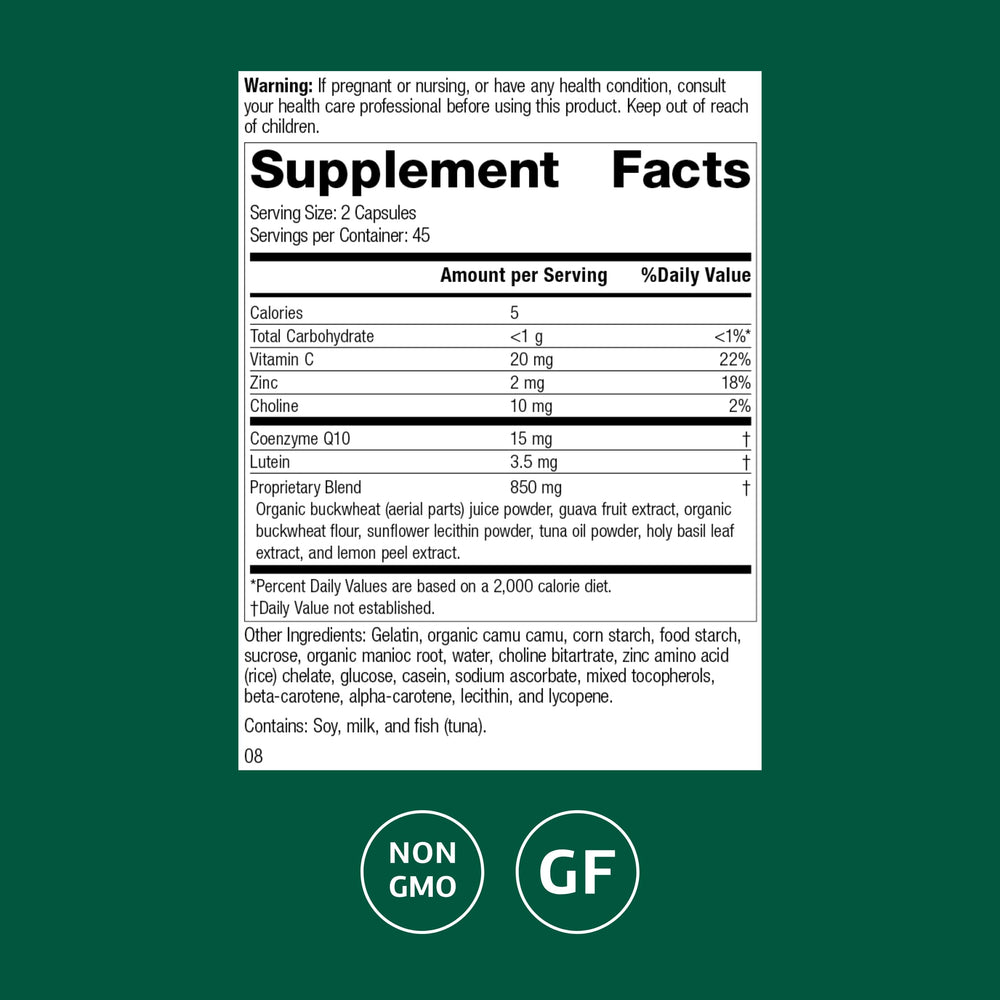 Regeneplex capsules close-up showing vitamin C and zinc benefits for skin support