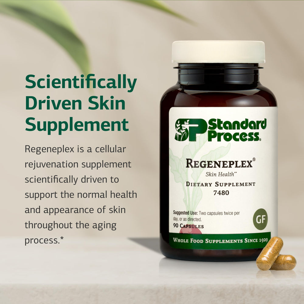 Standard Process Regeneplex label emphasizes gluten-free formulation for dietary needs